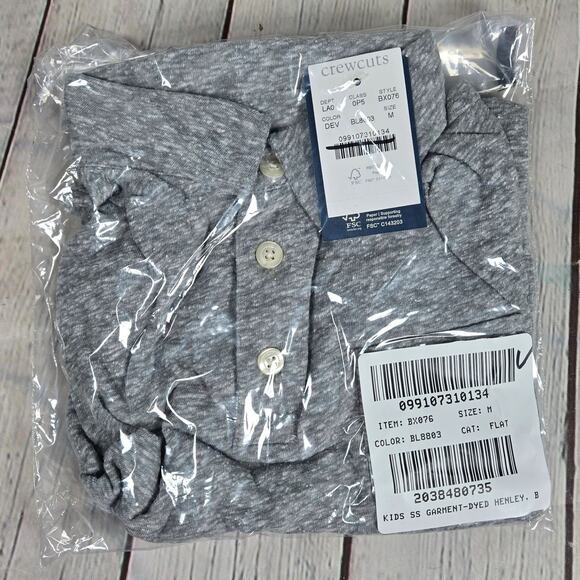 Crewcuts Kids' short-sleeve Gray Polo S - Picture 9 of 9